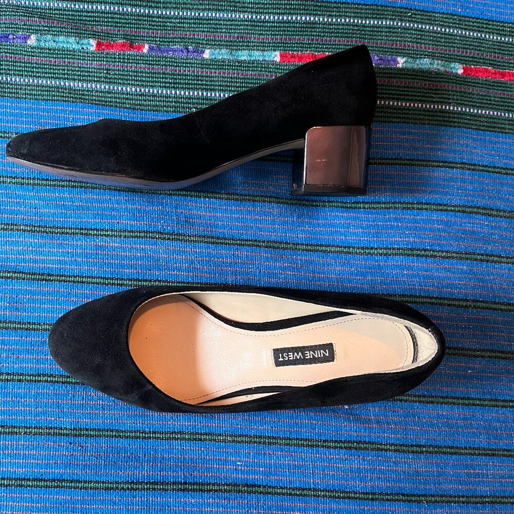 Nine west 1" block heel pumps size 7
